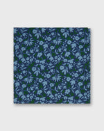 Load image into Gallery viewer, Hand-Rolled Wool Pocket Square in Midnight/Moss Floral