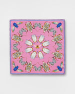Load image into Gallery viewer, Bugs Square Scarf in Key West Pink