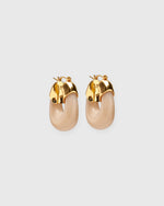 Load image into Gallery viewer, Mini Organic Hoop Earrings in Dove