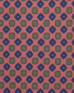 Load image into Gallery viewer, Silk Print Tie in Coral/Blue/Green Foulard