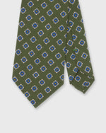 Load image into Gallery viewer, Silk Print Tie in Green/Blue/Butter Flower
