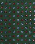 Load image into Gallery viewer, Silk Print Tie in Green/Red/Blue Foulard