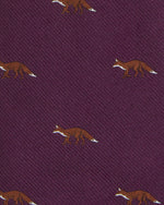 Load image into Gallery viewer, Silk Club Tie in Plum Fox
