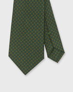 Load image into Gallery viewer, Silk Print Tie in Green/Gold/Brown Diamond