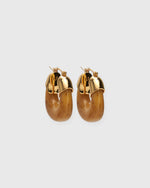 Load image into Gallery viewer, Mini Organic Hoop Earrings in Mocha