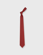 Load image into Gallery viewer, Silk Print Tie in Tomato/Navy/Bone Circle