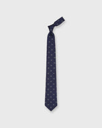 Load image into Gallery viewer, Silk Club Tie in Navy/Moss Griffin Crest