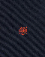Load image into Gallery viewer, Silk Club Tie in Navy/Orange Tiger