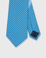 Load image into Gallery viewer, Silk Print Tie in Blue/Sky Ping Pong