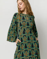 Load image into Gallery viewer, Sorella Dress in Green Herald Flowy Jersey