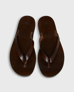 Load image into Gallery viewer, Thong Sandal in Brown Leather