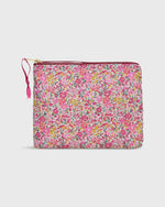 Load image into Gallery viewer, Soft Small Zip Pouch in Pink/Multi Emma & Georgina Liberty Fabric