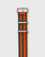 Load image into Gallery viewer, Nato Watch Strap in Olive/Orange Stripe