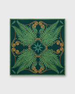 Load image into Gallery viewer, Square Scarf in Black/Green Fern