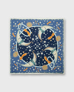 Load image into Gallery viewer, Square Scarf in Blue Astronomy