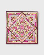 Load image into Gallery viewer, Square Scarf in Lime/Pink Kaleidoscope