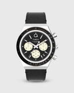 Load image into Gallery viewer, Q Timex Chronograph Watch in Black/Black