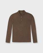 Load image into Gallery viewer, Long-Sleeved Rally Polo Sweater in Feather Taupe Cotton/Cashmere