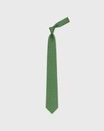 Load image into Gallery viewer, Silk Print Tie in Moss/Blue Geo