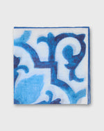 Load image into Gallery viewer, Cotton Pocket Square in Navy Tapestry