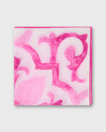 Load image into Gallery viewer, Cotton Pocket Square in Pink Tapestry