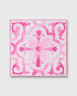 Load image into Gallery viewer, Cotton Pocket Square in Pink Tapestry