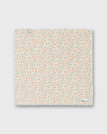 Load image into Gallery viewer, Linen Pocket Square in Cream/Orange Floral