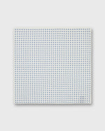 Load image into Gallery viewer, Hand-Rolled Linen/Cotton Pocket Square in Bone/Navy Mini Paisley
