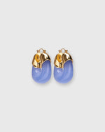 Load image into Gallery viewer, Mini Organic Hoop Earrings in Periwinkle