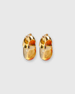 Load image into Gallery viewer, Mini Organic Hoop Earrings in Honey