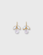 Load image into Gallery viewer, Apple Earrings in Rainbow Moonstone & Rose Quartz