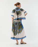Load image into Gallery viewer, Flipper Skirt in Multicolor Chakra Placée Cotton Muslin
