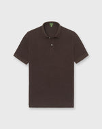 Load image into Gallery viewer, Court Polo in Heather Brown Pima Pique