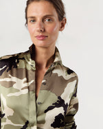 Load image into Gallery viewer, Classic Blouse in Camo Silk Charmeuse