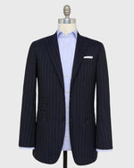 Load image into Gallery viewer, Virgil No. 4 Suit in Navy/Grey Chalk Stripe Plainweave