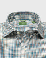 Load image into Gallery viewer, Slim-Fit Spread Collar Sport Shirt in Bone/Tobacco/Spruce Check Poplin