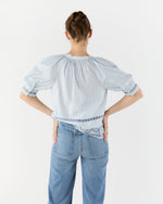 Load image into Gallery viewer, Faye Puff Sleeve Blouse in Celeste