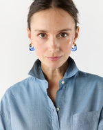 Load image into Gallery viewer, Mini Organic Hoop Earrings in Electric