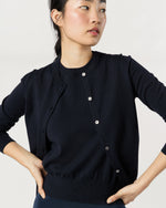 Load image into Gallery viewer, Rosie Cardigan in Deep Navy Cotton/Silk
