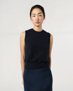 Load image into Gallery viewer, Rosie Shell in Deep Navy Cotton/Silk