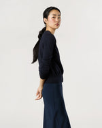 Load image into Gallery viewer, Rosie Cardigan in Deep Navy Cotton/Silk