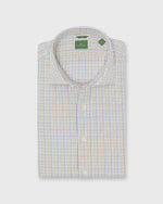 Load image into Gallery viewer, Slim-Fit Spread Collar Sport Shirt in Olive/Ochre/Blue Tattersall Twill