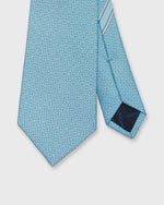 Load image into Gallery viewer, Silk Print Tie in Blue Gancini Foulard