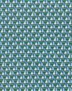 Load image into Gallery viewer, Silk Print Tie in Green/Blue Sailboat