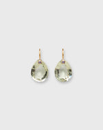 Load image into Gallery viewer, Pearshape Gem Earrings in Green Quartz/Tanzanite