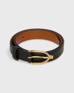 Load image into Gallery viewer, 1" Twist Dress Belt in Black Calfskin