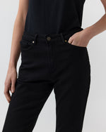 Load image into Gallery viewer, Kendall Flare 5-Pocket Jean in Black Stretch Denim