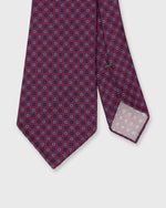 Load image into Gallery viewer, Silk Print Tie in Berry/Sky/Navy Square