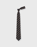Load image into Gallery viewer, Irish Poplin Tie in Navy/Orange/Cadet Stripe