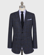 Load image into Gallery viewer, Virgil No. 3 Jacket in Blue/Charcoal/Mocha Plaid Hopsack
